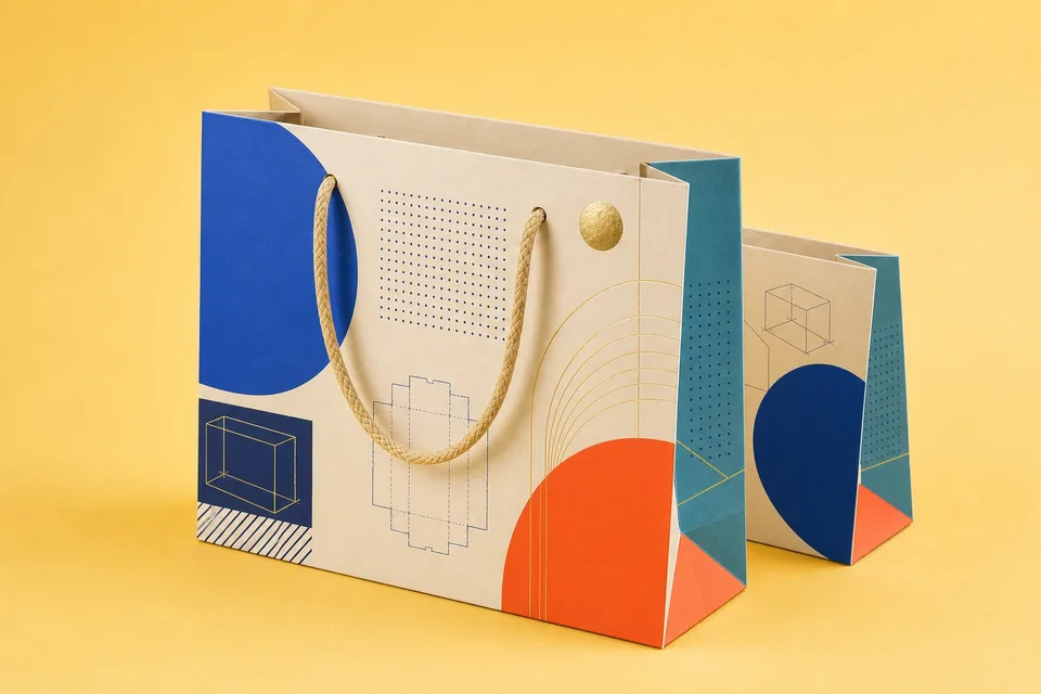 Original paper bags packaging concept