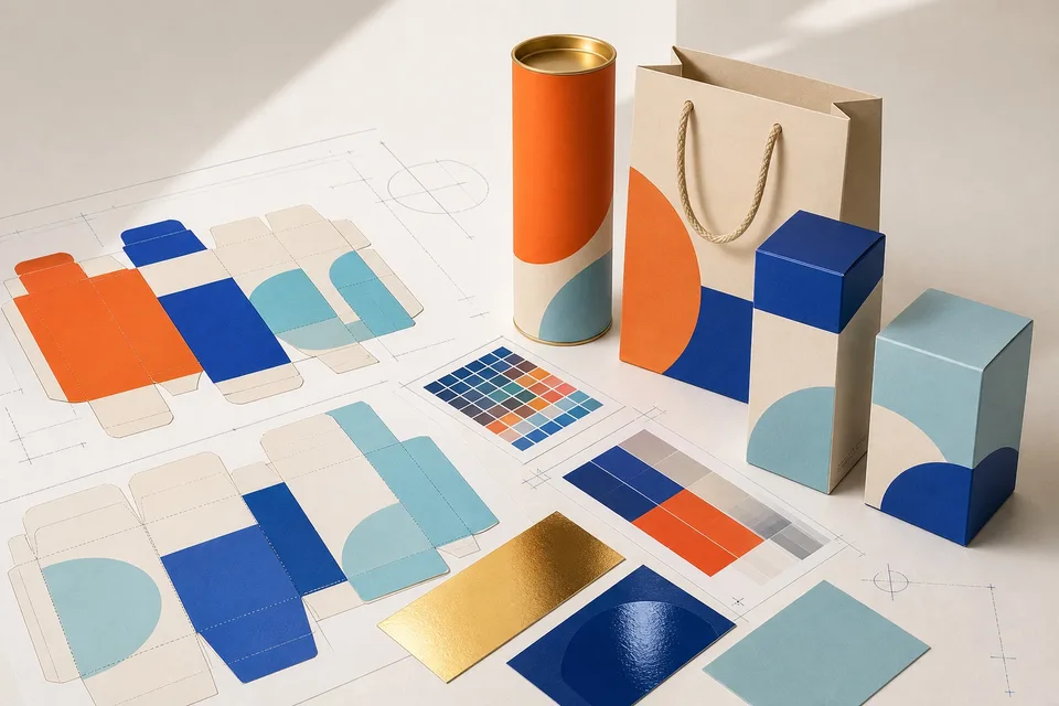Original concept study illustrating packaging graphics & artwork