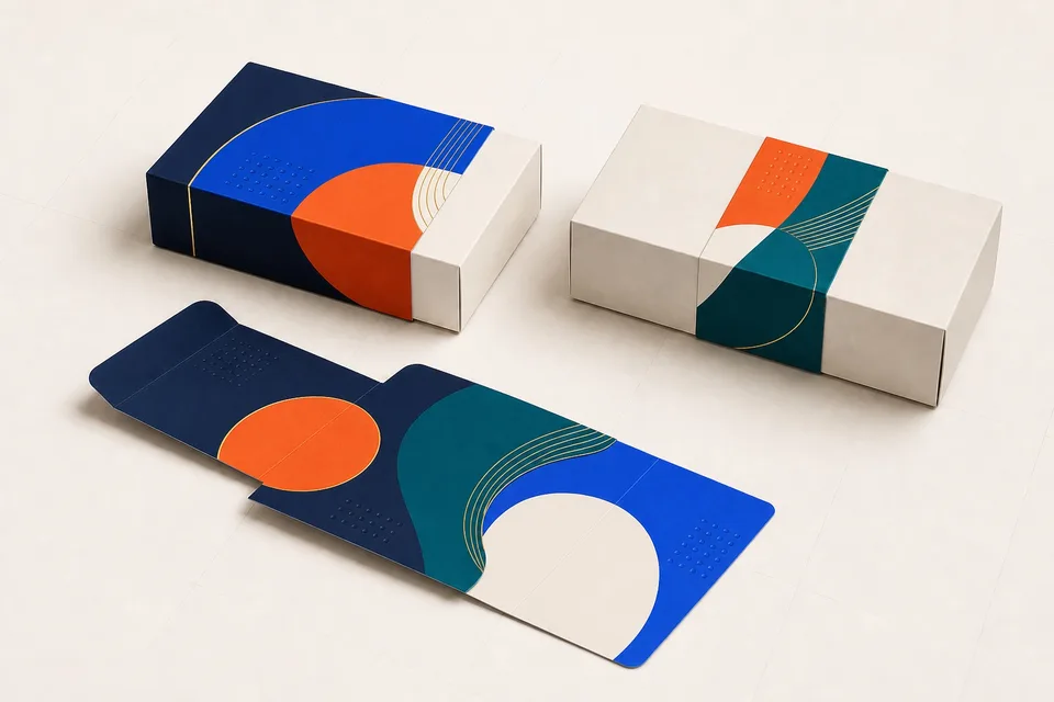 Printed paperboard sleeves and belly bands fitted around retail packaging